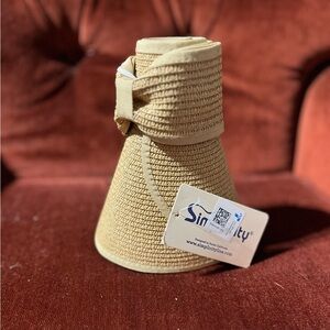 Simplicity Women’s Straw Sun Visor 2 n 1